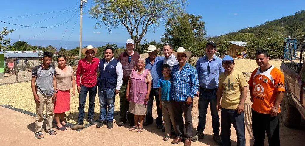 Familias beneficiadas por financiamiento para la producción cafetalera